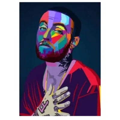 Famous Rappers Musicians Printed on Canvas - Image 2