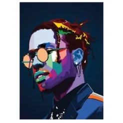Famous Rappers Musicians Printed on Canvas - Image 6