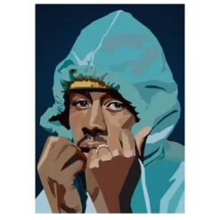 Famous Rappers Musicians Printed on Canvas - Image 7