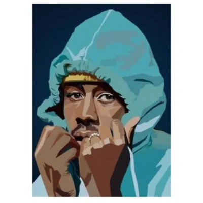 Famous Rappers Musicians Printed on Canvas - Image 7