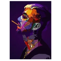Famous Rappers Musicians Printed on Canvas - Image 8