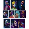 Famous Rappers Musicians Printed on Canvas
