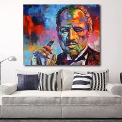 From the Movie Godfather Colorful Portrait Wall Art