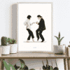 From the Movie Pulp Fiction Mia & Vincent Vega Dance Printed on Canvas