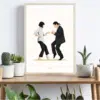 From the Movie Pulp Fiction Mia & Vincent Vega Dance Printed on Canvas