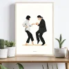 From the Movie Pulp Fiction Mia & Vincent Vega Dance Printed on Canvas