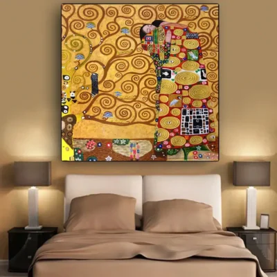 Fulfillment by Gustav Klimt 1911 Printed on Canvas