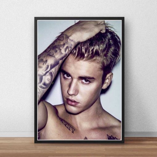 Justin Bieber Poster Canvas Custom Poster Singer Music Posters Prints Wall Art Art Canvas Bar Cafe living room decor Gift