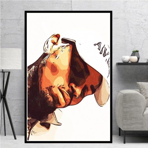 Hip Hop Rapper Music Star Chris Brown Quality Canvas Painting Poster Art Home Decor Bar Bedroom Living Sofa Wall Decor Picture