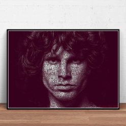 The Doors Jim Morrison Poster Rock Band Music Guitar Canvas Wall Art For Living Room Home Decoration