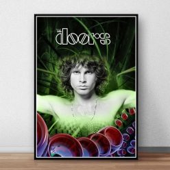 The Doors Jim Morrison Poster Rock Band Music Guitar Canvas Wall Art For Living Room Home Decoration