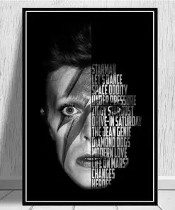 Bedroom Living Sofa Wall Art Home Decor Picture Prince Michael Jackson Bowie Quote Legends Star Quality Canvas Painting Poster