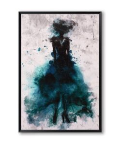 Elegant Dancing Skirt Girl Abstract Paintings Printed on Canvas