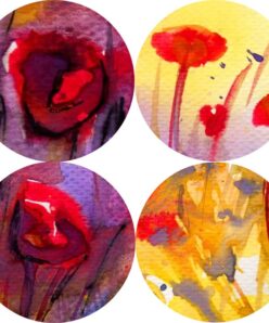 Abstract Flowers Canvas Painting Watercolor Poppy Flower Posters and Prints Wall Art Picture for Living Room Home Decor Cuadros