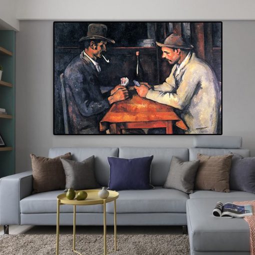 Card Players by Paul Cezanne Oil Painting Printed on Canvas