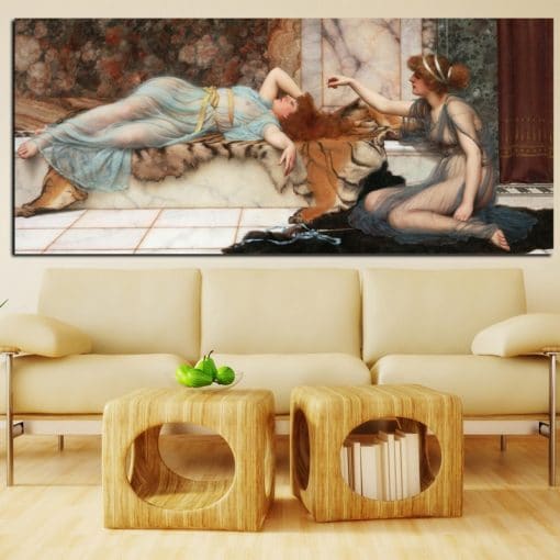 Digital HD Print Sexy Woman Nude Portrait Oil Painting on Canvas Poster Sleeping Woman Picture Wall Art for Living Room Cuadros