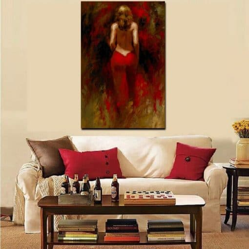 Print Abstract Portrait Modern Nude Woman Oil Painting on Canvas Art Sexy Female Lady Body Wall Picture for Living Room Cuadros
