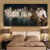 Last Supper by Robert Lenkiewicz Abstract Painting Printed on Canvas