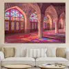 The Nasir al-Mulk Mosque Known as The Pink Mosque Printed on Canvas