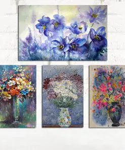 Beautiful Flowers Abstract Paintings Printed on Canvas