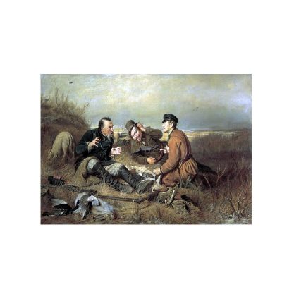 Hunters at rest By Vasilij Perov Posters And Prints Oil Painting on Canvas Scandinavian Wall Art Pictures For Living Room Decor