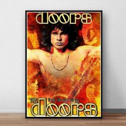 The Doors Jim Morrison Poster Rock Band Music Guitar Canvas Wall Art For Living Room Home Decoration