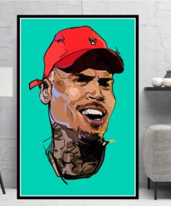 Hip Hop Rapper Music Star Chris Brown Quality Canvas Painting Poster Art Home Decor Bar Bedroom Living Sofa Wall Decor Picture
