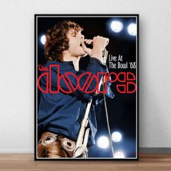 The Doors Jim Morrison Poster Rock Band Music Guitar Canvas Wall Art For Living Room Home Decoration