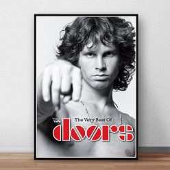 The Doors Jim Morrison Poster Rock Band Music Guitar Canvas Wall Art For Living Room Home Decoration