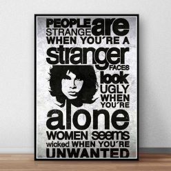 The Doors Jim Morrison Poster Rock Band Music Guitar Canvas Wall Art For Living Room Home Decoration