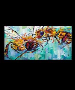 Horse Wild Animals Elephant Bee Maple Leaf Canvas Painting Posters and Prints Cuadros Wall Art Pictures For Living Room Decor
