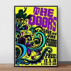 The Doors Jim Morrison Poster Rock Band Music Guitar Canvas Wall Art For Living Room Home Decoration