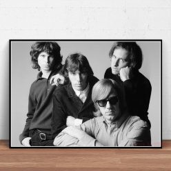 The Doors Jim Morrison Poster Rock Band Music Guitar Canvas Wall Art For Living Room Home Decoration