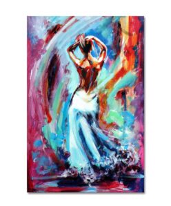 Abstract Colorful Nude Girl Women Dancing Oil Painting on Canvas Posters and Prints Cuadros Wall Art Picture for Living Room