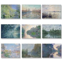 Claude Monet Seine River Canvas Painting Reproductions Poster and Print Wall Art Picture for Living Room Home Decoration Cuadros