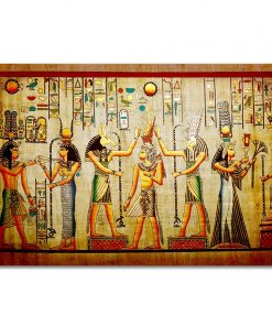 Ancient Egyptian Mural Abstract Painting Printed on Canvas