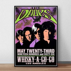 The Doors Jim Morrison Poster Rock Band Music Guitar Canvas Wall Art For Living Room Home Decoration