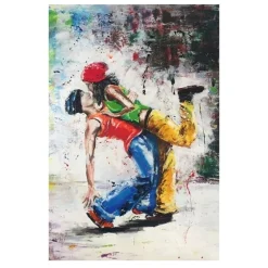 Hip Hop Lovers Abstract Canvas Painting Printed on Canvas