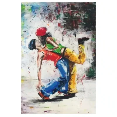 Hip Hop Lovers Abstract Canvas Painting Printed on Canvas