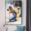 Hip Hop Lovers Abstract Canvas Painting Printed on Canvas