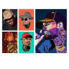 Hip Hop Rapper Music Star Chris Brown Printed on Canvas
