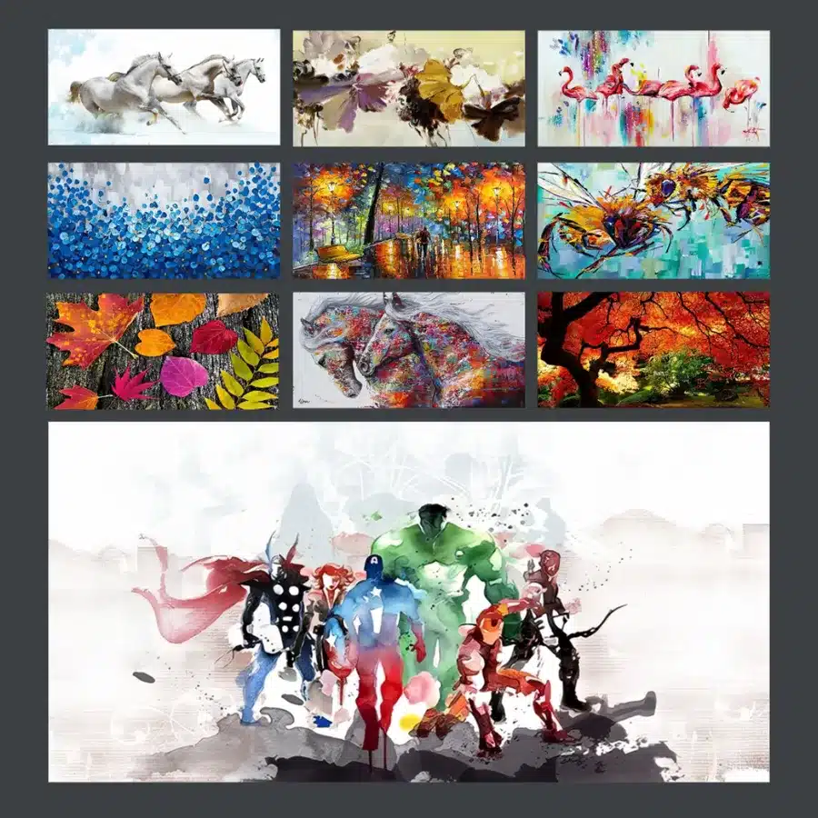 Horses Sunset Wild Animals Bee Maple African Women Flamingos Figure Canvas Paintings