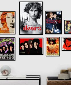 Jim Morrison & The Doors Rock Band Wall Art Printed on Canvas