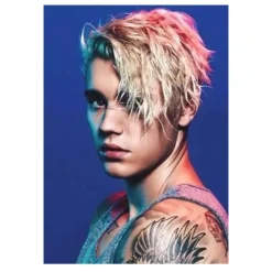 Justin Bieber Singer Canvas Wall Art Music Poster Printed on Canvas - Image 2