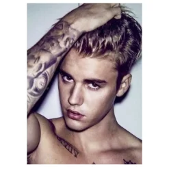 Justin Bieber Singer Canvas Wall Art Music Poster Printed on Canvas - Image 7