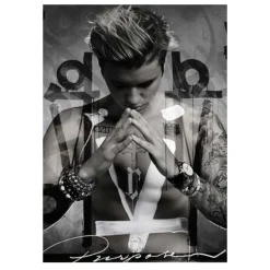 Justin Bieber Singer Canvas Wall Art Music Poster Printed on Canvas - Image 10
