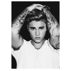 Justin Bieber Singer Canvas Wall Art Music Poster Printed on Canvas - Image 14