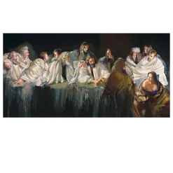Last Supper by Robert Lenkiewicz Abstract Painting