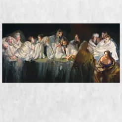 Last Supper by Robert Lenkiewicz Abstract Painting