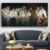 Last Supper by Robert Lenkiewicz Abstract Painting Printed on Canvas